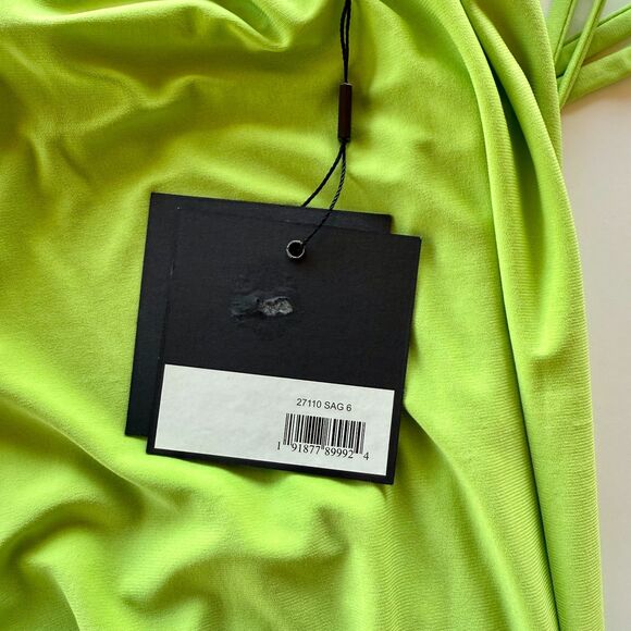 NWT Ieena for Mac Duggal 27110 Strappy Back Side Cutout Dress in Sage Green Sz 6 - Picture 7 of 14